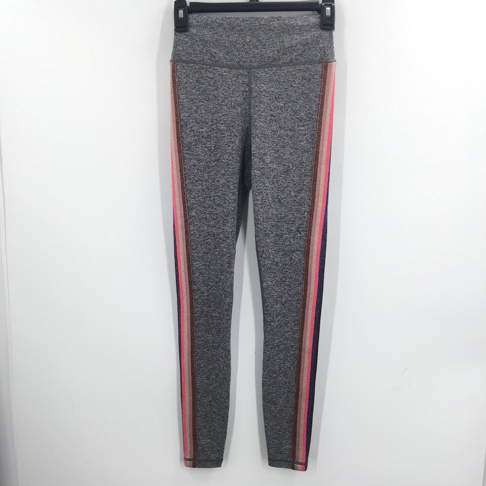 Spiritual Gangster Essence Stripe Legging High Waist Gray Size X-Small NWT